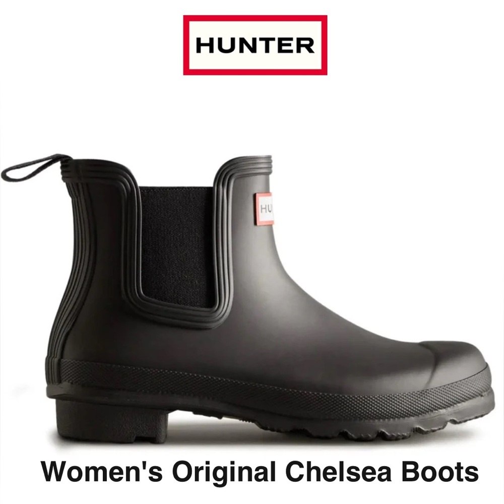 Hunter Women's Original Chelsea Boots, Color: Black, Size 7 🥾